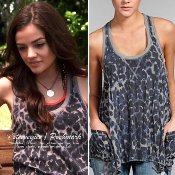 Rebecca Taylor Watercolor Leopard Burnout Tank ASO Aria Montgomery - Picture 1 of 8